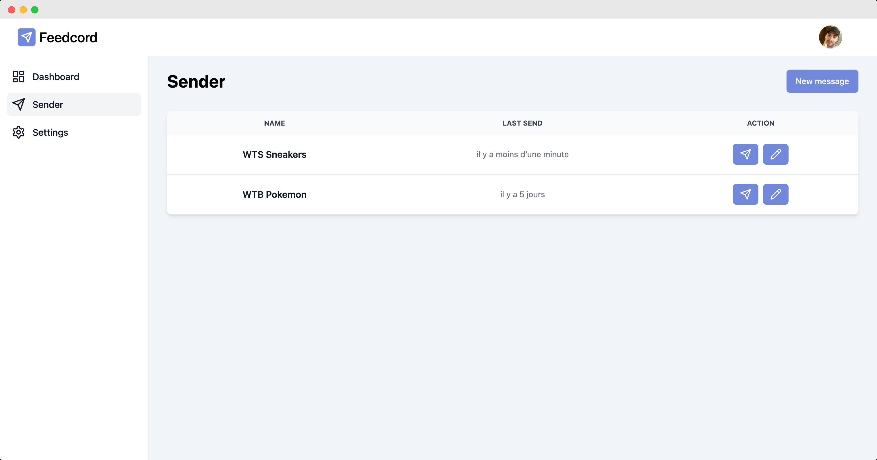 Feedcord Dashboard